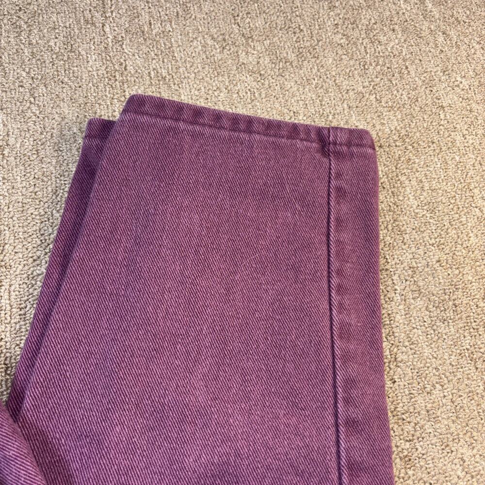 Vintage 90s Faded Glory Purple Garment Dyed Jeans Womens 12 Petite USA Grunge - Picture 3 of 10